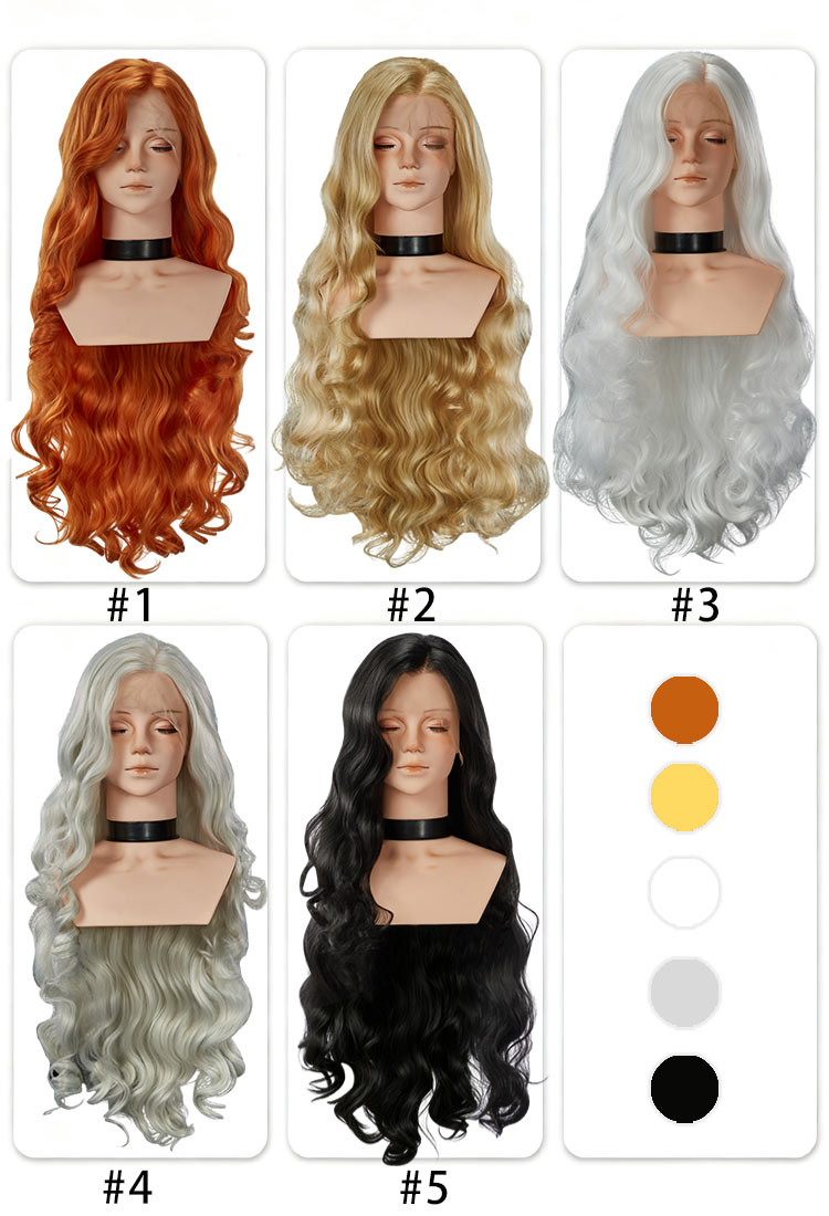 Universal Multicolor 31.5-inch Long Curly Lace Wig