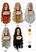 Universal Multicolor 31.5-inch Long Curly Lace Wig