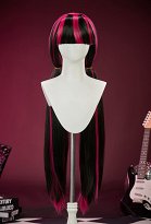 Gothic Y2K Style Wig Dracula Long Straight Black Cosplay Wig Gothic Y2K Style Wig Dracula Long Straight Black Cosplay Wig