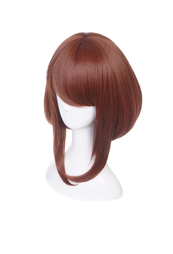 MHA Ochako Uraraka Maroon Cosplay Wig