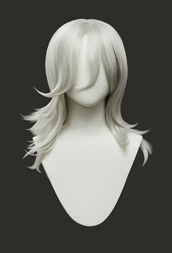 Rival Girl Sue Storm Cosplay Peluca Gris Plateada Peluca Larga