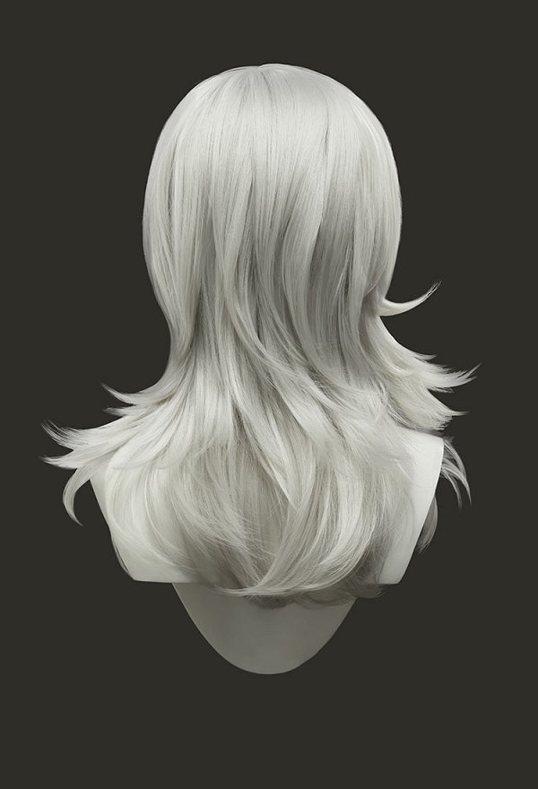 Rival Girl Sue Storm Cosplay Peluca Gris Plateada Peluca Larga