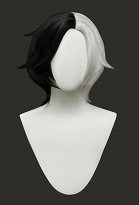 Rival Girl Luna Snow Perruque Cosplay Perruque courte noire et blanche Rival Girl Luna Snow Perruque Cosplay Perruque courte noire et blanche