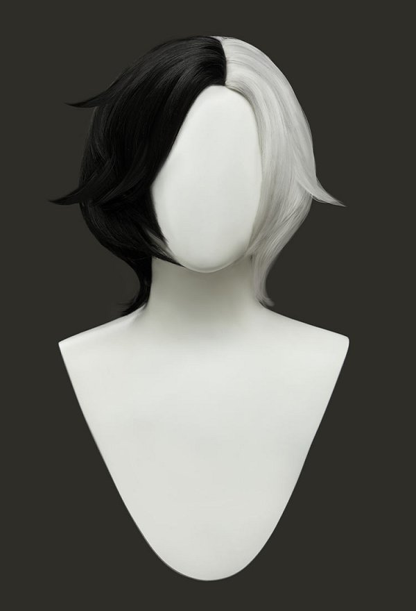 Rival Girl Luna Snow Peluca Cosplay Negra Blanca Peluca Corta