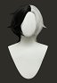 Rival Girl Luna Snow Peluca Cosplay Negra Blanca Peluca Corta