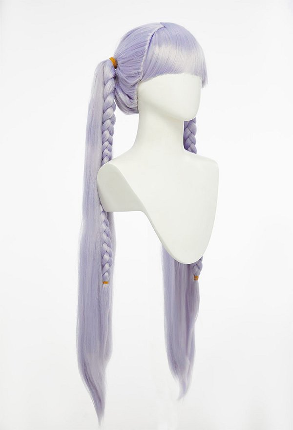 Rival Super Heroine Sword Girl Cosplay Perruque Punk Child Skin Perruque longue blanche