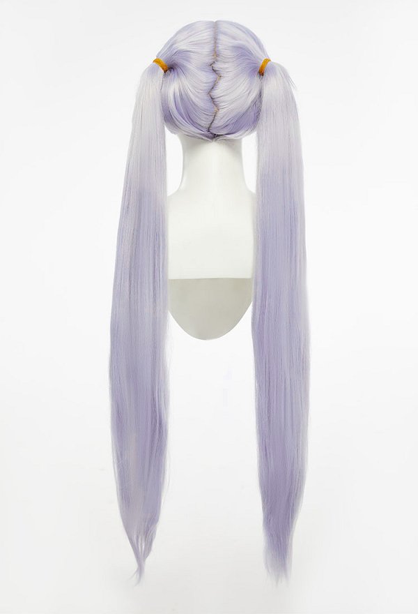 Rival Super Heroine Sword Girl Cosplay Perruque Punk Child Skin Perruque longue blanche
