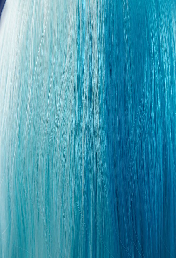 Rival Girl Luna Snow Cool Summer Skin Cosplay Perücke Blaue Farbblock Perücke