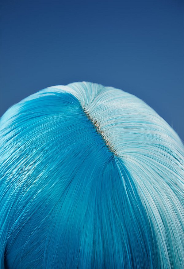 Rival Girl Luna Snow Cool Summer Skin Cosplay Perücke Blaue Farbblock Perücke