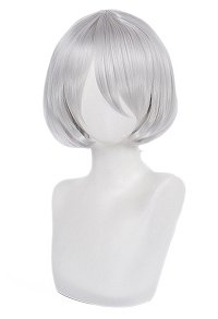 Nr:Automata YoRHa No. 2 Type B 2B Cosplay Wig Short Straight Grey Silver Wig