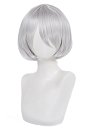 NieR:Automata YoRHa No. 2 Type B 2B Cosplay Corta Peluca Gris Recta