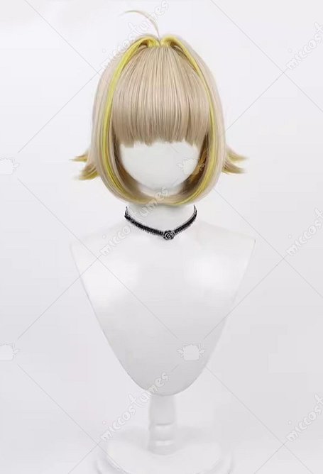 Goddess of Victory: Nikke Elegg Perruque Cosplay Perruque blonde courte