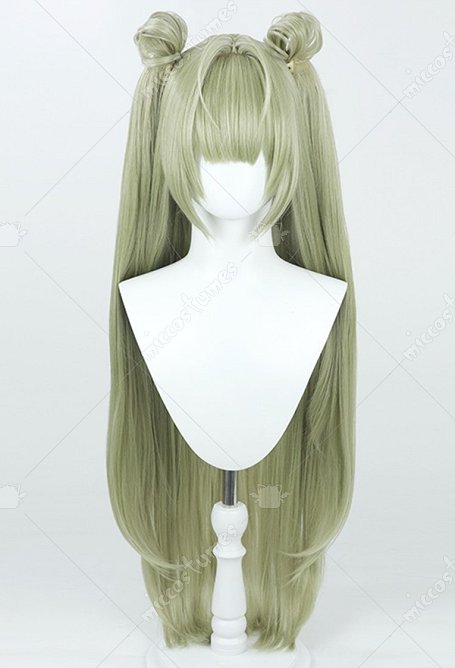 Goddess of Victory: Nikke Soda Perruque Cosplay Perruque verte longue et droite