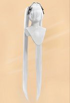 Goddess of Victory: Nikke Cinderella Cosplay Perruque blanche double queue de cheval