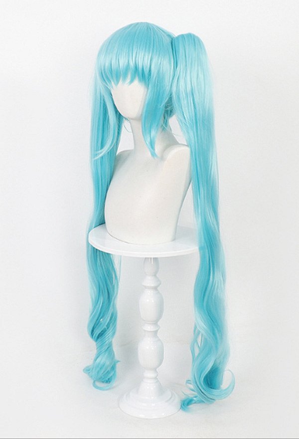 Goddess of Victory: Nikke Privaty Cosplay Wig Blue Long Double Ponytail Wig