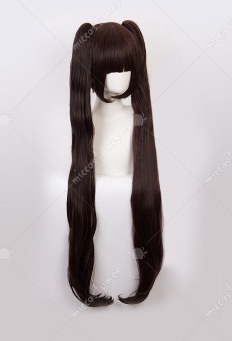Nekopara Chocola Haarklammer Doppelschwanz Gerade Cosplay Perücke