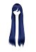 Ninja Hinata Cosplay Perruque longue et droite bleu foncé