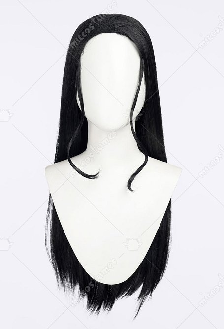 OP Robin Cosplay Peluca negra larga