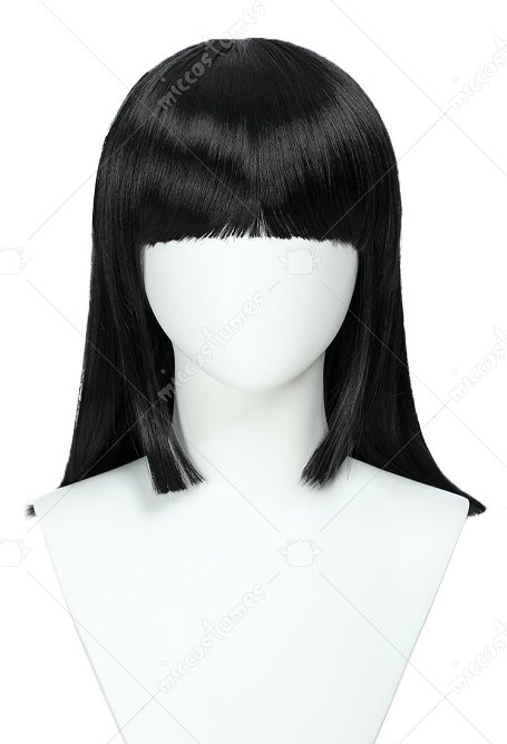 OP Robin Cosplay Wig Black Straight Long Wig with Bangs