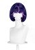 OW Juno Cosplay Perruque courte violet foncé dégradé