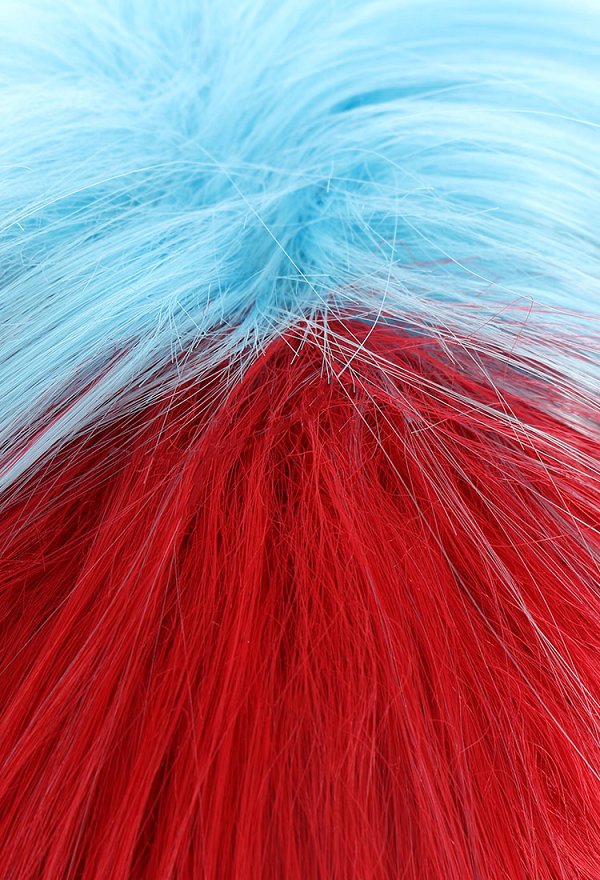 PM Scarlet et Violet Penny Cosplay Perruque Bleu Rouge Perruque Courte