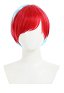 PM Scarlet et Violet Penny Cosplay Perruque Bleu Rouge Perruque Courte