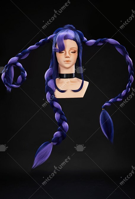 Playtime Lily Cosplay Wig Purple-Blue Long Braided Wig