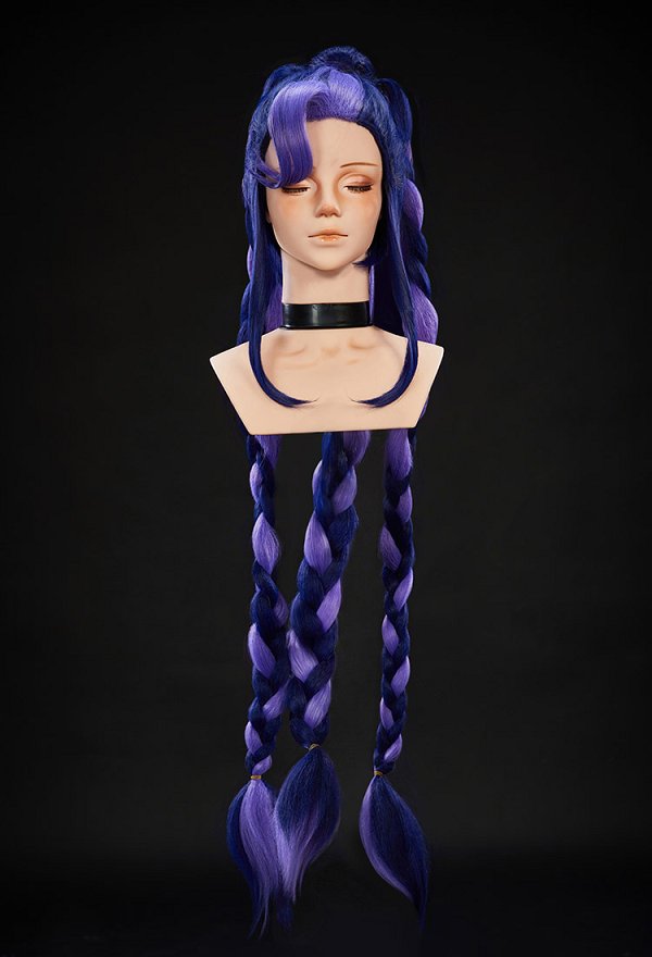 Playtime Lily Cosplay Wig Purple-Blue Long Braided Wig
