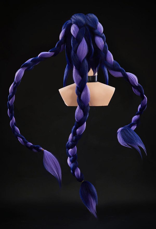 Playtime Lily Cosplay Wig Purple-Blue Long Braided Wig