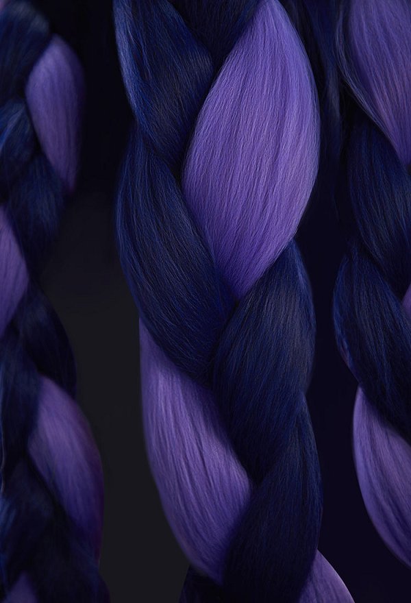 Playtime Lily Cosplay Wig Purple-Blue Long Braided Wig