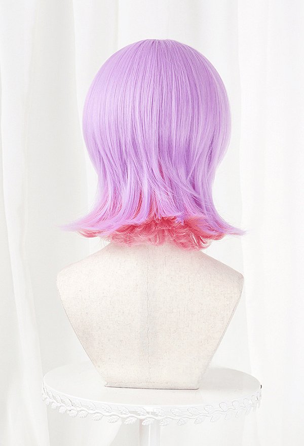 Panty & Stocking with Garterbelt Polyurethane Cosplay Peluca corta de morado claro