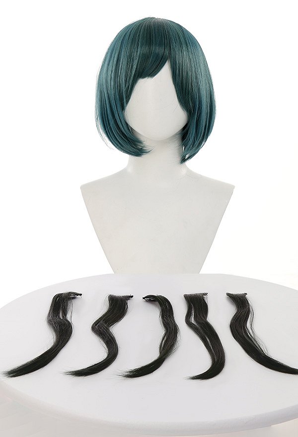 Total Drama Cosplay Wig Short Green Wig