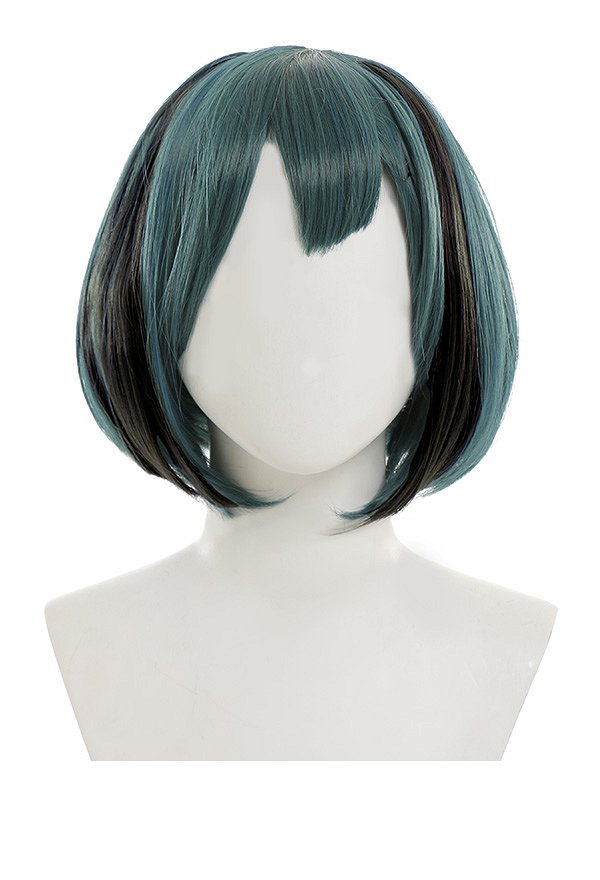 Total Drama Cosplay Wig Short Green Wig