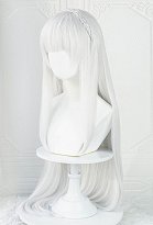 Re Zero Starting Life in Another World Emilia Cosplay Wig with Hair Accessories Re Zero Starting Life in Another World Emilia Cosplay Wig with Hair Accessories