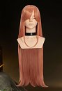 Peluca Cosplay de Sapphire Civilian Form de The Ribbon Hero, Peluca Larga Rosa