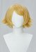 Rin Disfraz de Cosplay Pelucas para Cosplay de Kagamine Rin de Vocaloid Peluca de Color Dorado con el Cabello al Hombro y Ligeramente Ondulado hacia Afuera