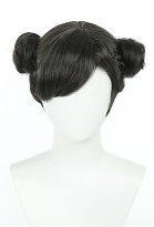 SF Chun-Li Perücke Kawaii Schwarz Cosplay Perücke