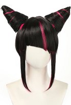 SF 6 Juri Cosplay Perruque Courte et Noire SF 6 Juri Cosplay Perruque Courte et Noire