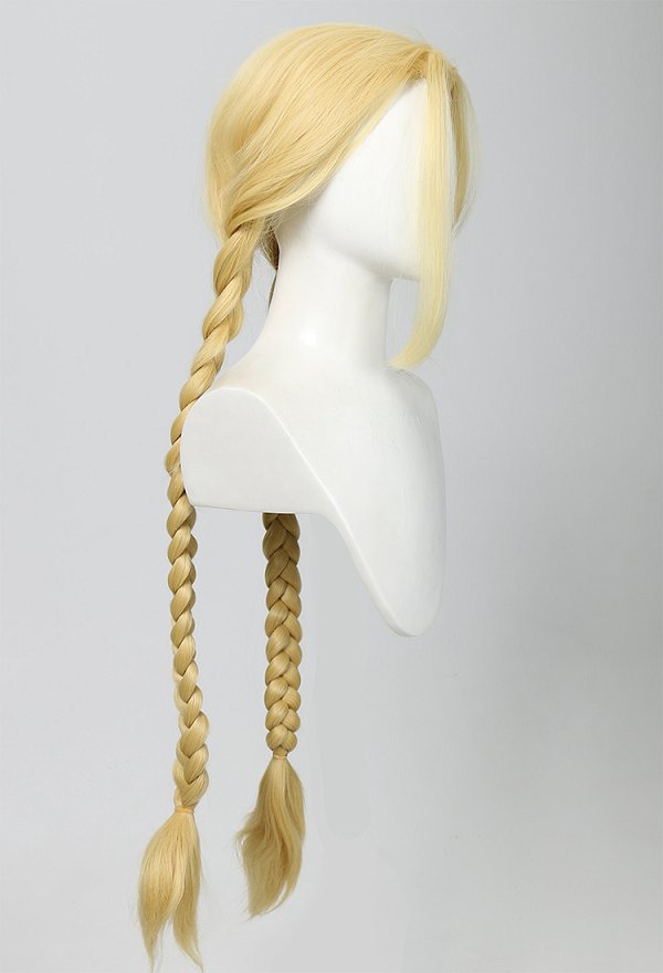 SF 5 Cammy White Cosplay Wig Long Golden Braid Wig