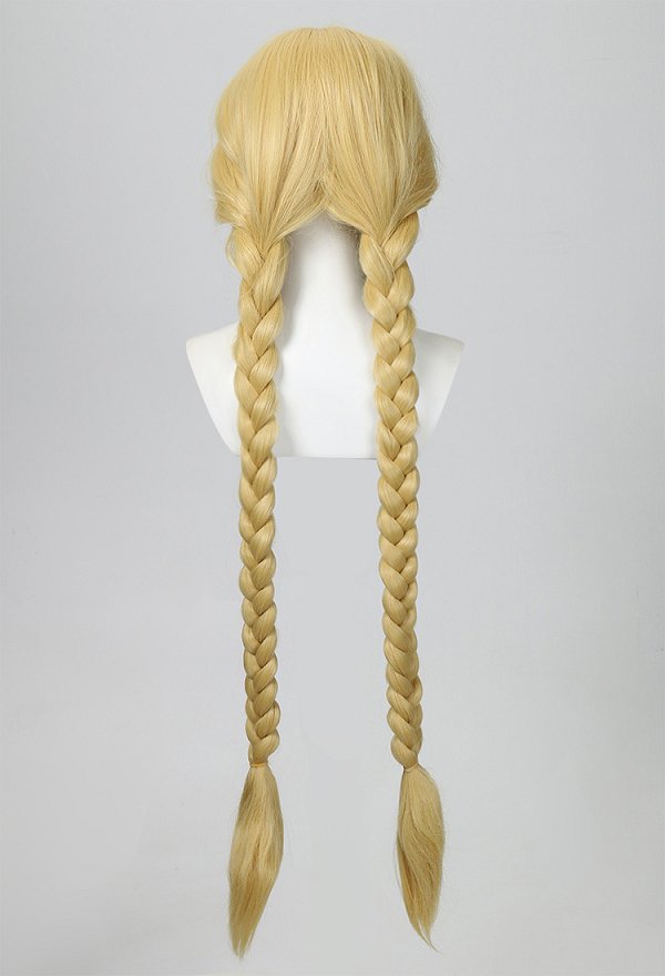 SF 5 Cammy White Cosplay Wig Long Golden Braid Wig