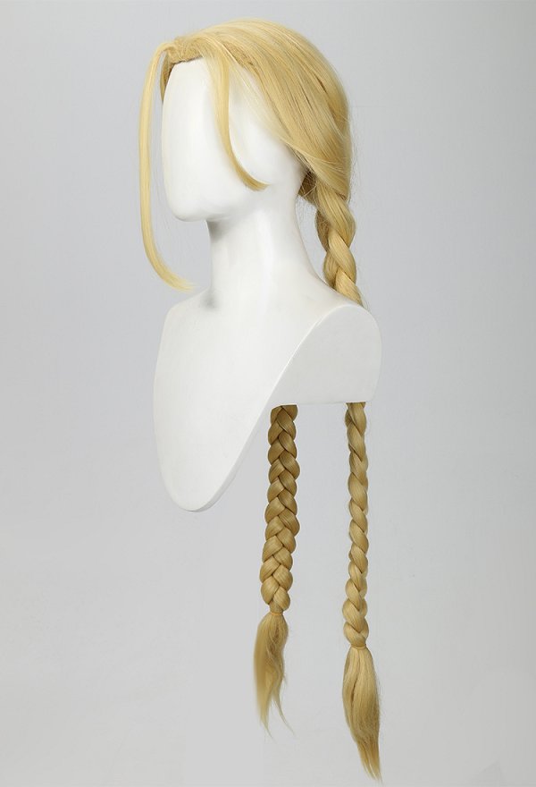 SF 5 Cammy White Cosplay Wig Long Golden Braid Wig