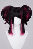 SF Perruque de Cosplay Juri avec Pinces à cheveux