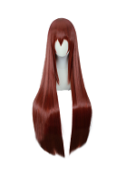 Steins Gate Makise Kurisu Christina Assistant Long Red Straight Cosplay Wig Steins Gate Makise Kurisu Christina Assistant Long Red Straight Cosplay Wig