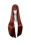 Steins Gate Makise Kurisu Christina Assistant Long Red Straight Cosplay Wig