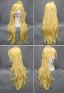 Game Girl Peach Cosplay Curly Bangs Long Golden Wig