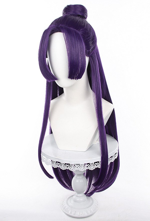 Kusuriya no Hitorigoto jinshi Cosplay Wig Purple Long Straight Wig with Hairnet