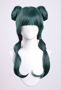 Kusuriya no Hitorigoto Neko-Neko Cosplay Dark Green Long Double Bun Wig