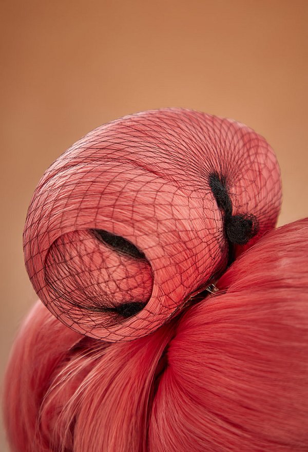 Peluca de Cosplay de Kusuriya no Hitorigoto Consorte Gyokuyou Peluca Rosa Coral