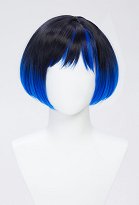 Tekken 8 Reina Cosplay Wig Black Blue Short Straight Wig