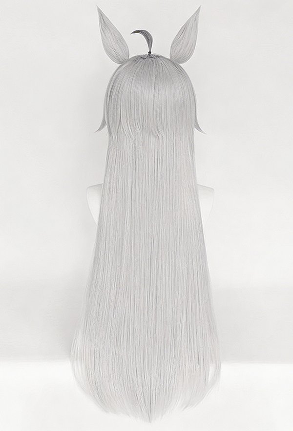 Umamusume: Pretty Derby Oguri Cap Cosplay Wig Silver-Gray Long Wig with Ears